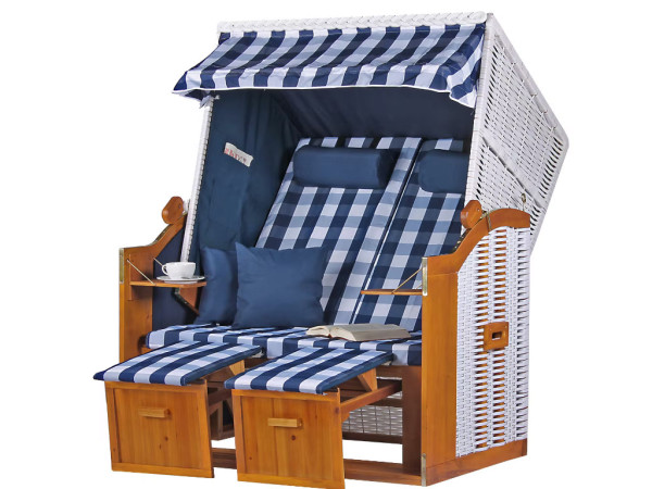 Strandkorb Trend, Design Karo/Blau