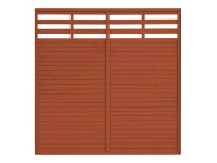 Sichtschutzzaun Dune mit Ornament braun