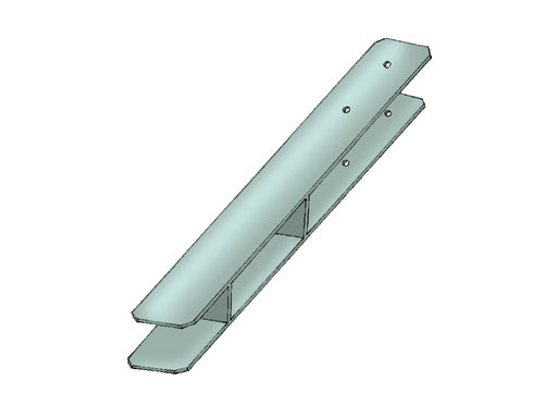 Pfostenanker H-Form 71 mm feuerverzinkt