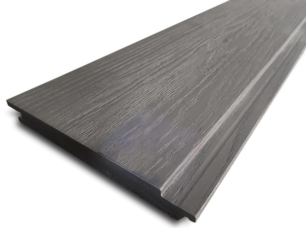 AmorBoard Fassadenprofil Dark Truffel Co extrudierte Holzstruktur Oberfläche