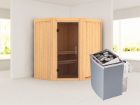 Sauna Systemsauna Taurin, inkl. 4,5 kW Ofen mit integrierter Steuerung