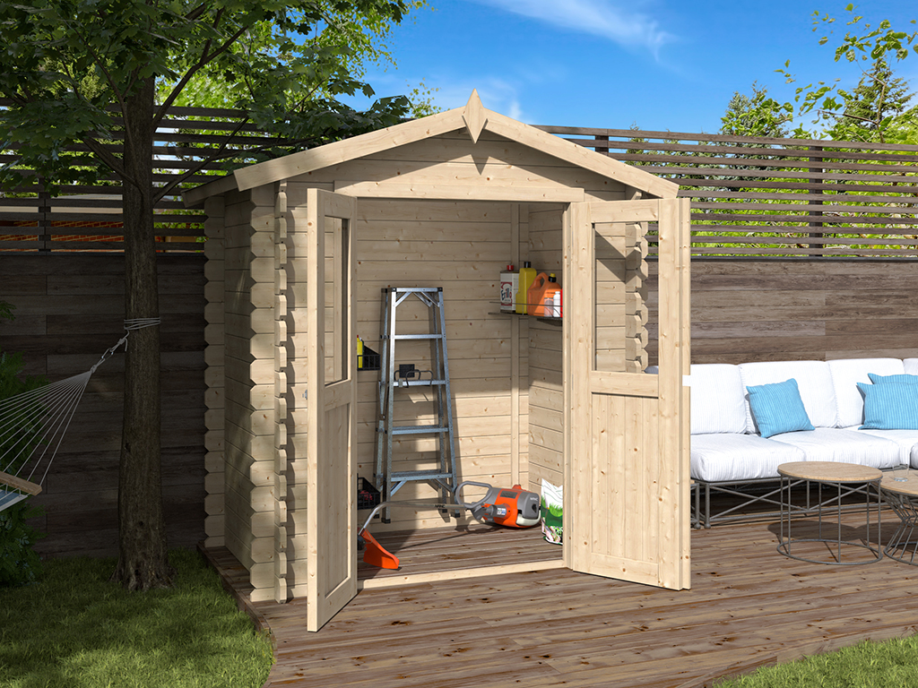 Gartenhaus BBH "Mini 2 A" 28 mm Satteldach GartenhausSale