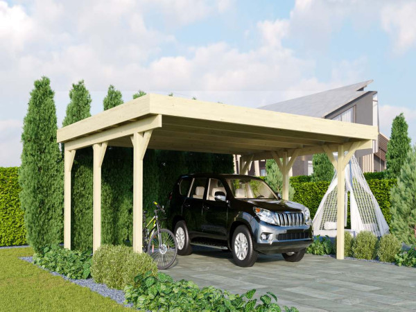 Carport Doppel 1 CLASSIC inkl. 0,5 mm Stahldachplatte