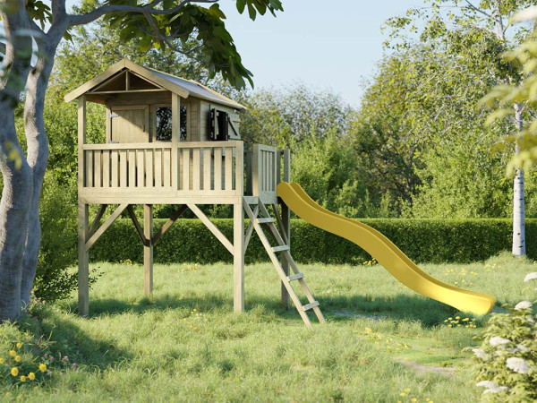 Stelzenhaus Funny XXL KDI inkl. Rutsche gelb