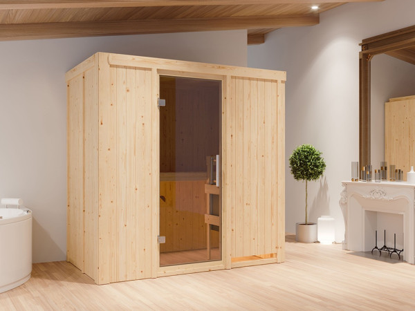 Sauna Systemsauna Variado, inkl. 9 kW Ofen mit integrierter Steuerung