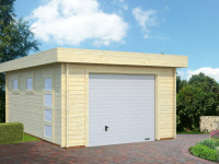 Garage Rasmus 19,0 m² mit Sektionaltor 44 mm naturbelassen